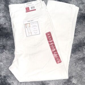 Nine West Women's White Crop Jeans